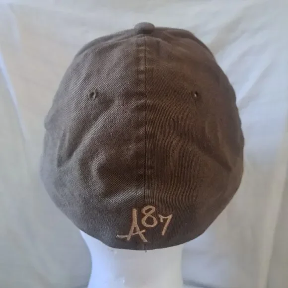 Aeropostale A87 Fitted Brown Hat Baseball Cap L XL Beige Khaki Embroidered LOGO - Picture 7 of 16
